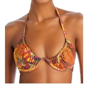 ANDREA IYAMAH UWA HALTER UNDERWIRE BIKINI TOP